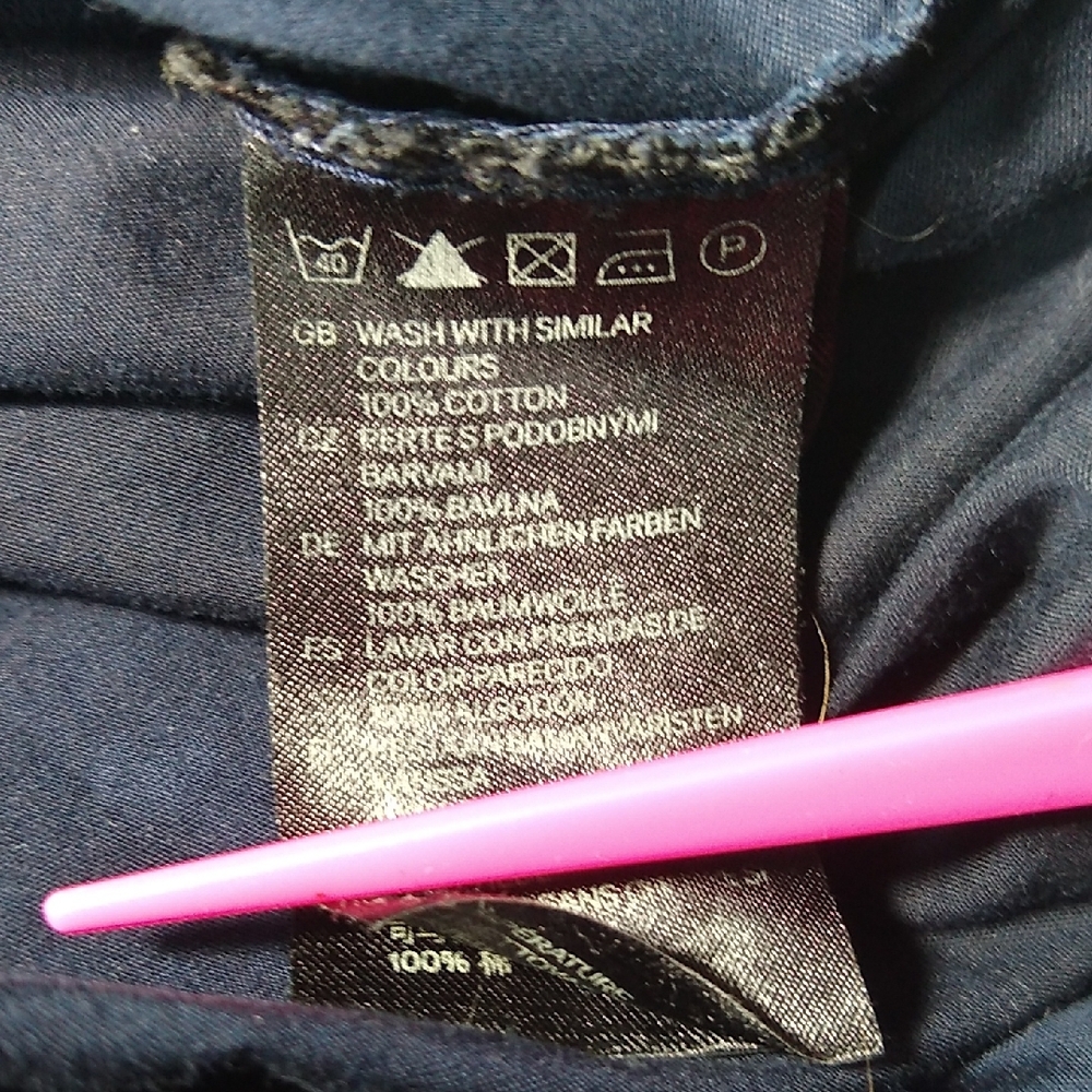 H&M Junior SZ 2 100% Cotton Navy Dress - Picture 13 of 14